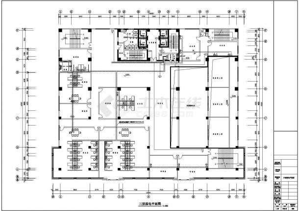 徐州某办公楼三至六层改造工程弱电图纸-图二