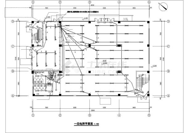 [福建]某8925㎡三层汽车4S店强弱电施工图纸（附计算书）-图二