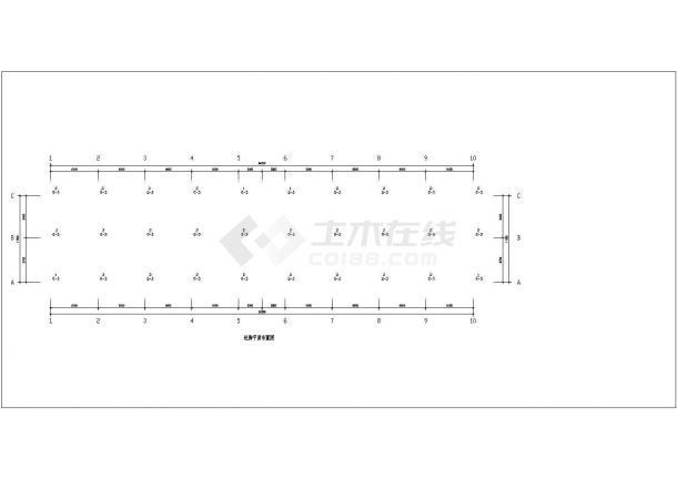 8°区某3层框架支撑体系钢结构厂房施工图-图一