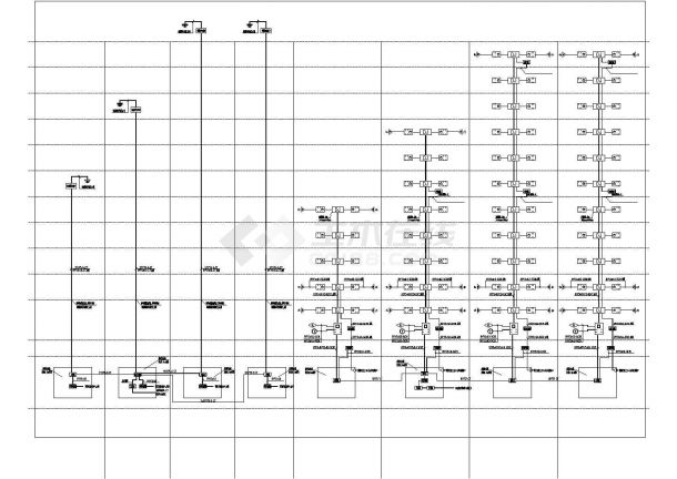 [北京]某99048㎡高层居住小区智能化工程施工图纸（25栋地下两层大样图）-图一
