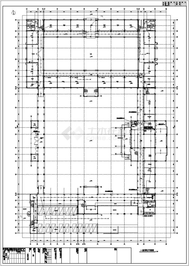 [浙江]35000㎡地上五层示范小学强电系统施工图纸-图一