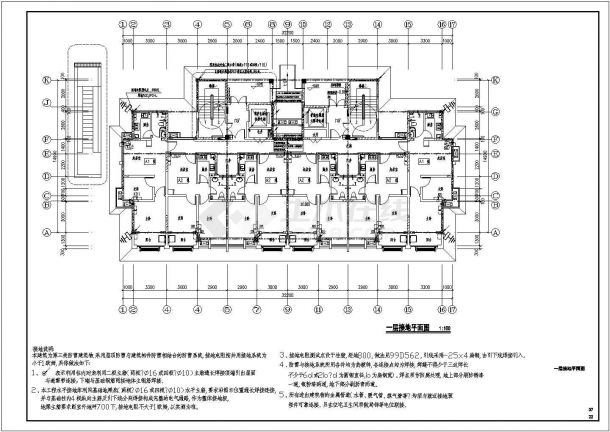 [安徽]某5474㎡十四层住宅及商铺强弱电系统设计施工图纸（含人防）-图一