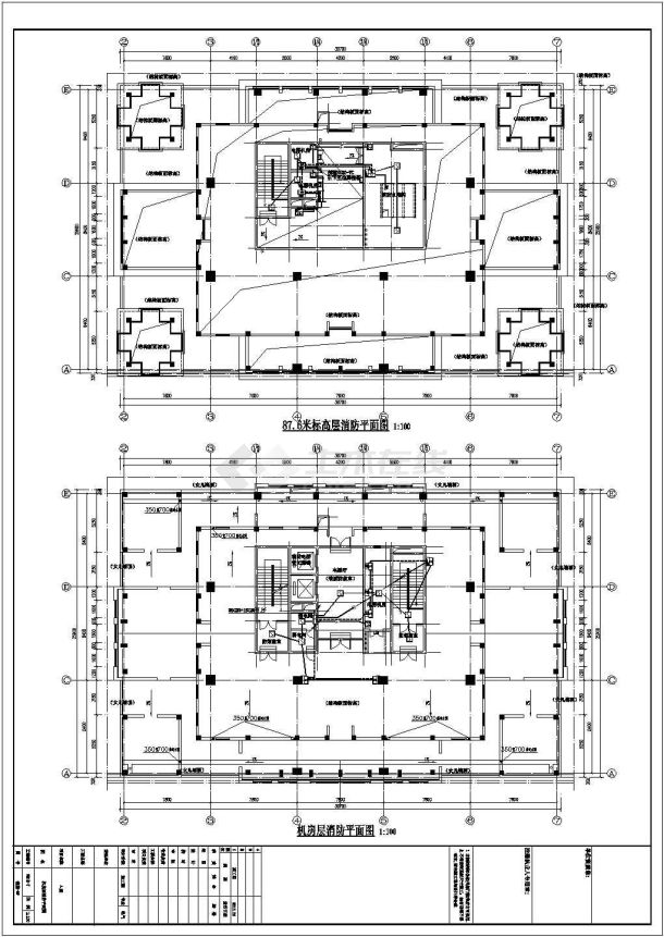 [江苏]35000㎡三十三层商务大厦强弱电系统施工图纸-图一