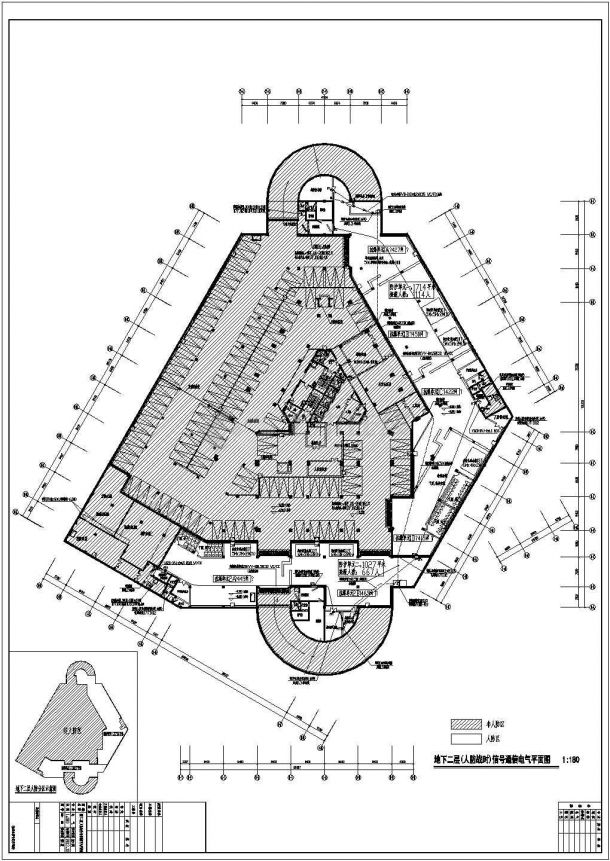 [浙江]二十六层综合大厦地下强电系统施工图纸-图一