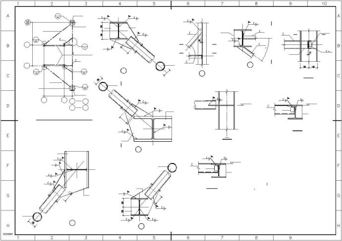 某S6抗渗电厂钢结构电梯井建筑结构图_图1