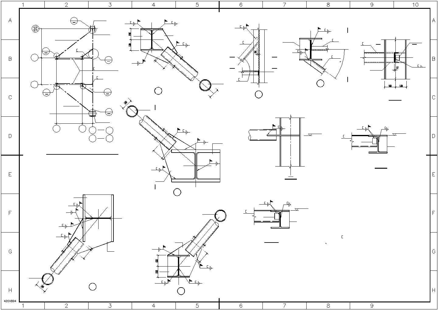 某S6抗渗电厂钢结构电梯井建筑结构图