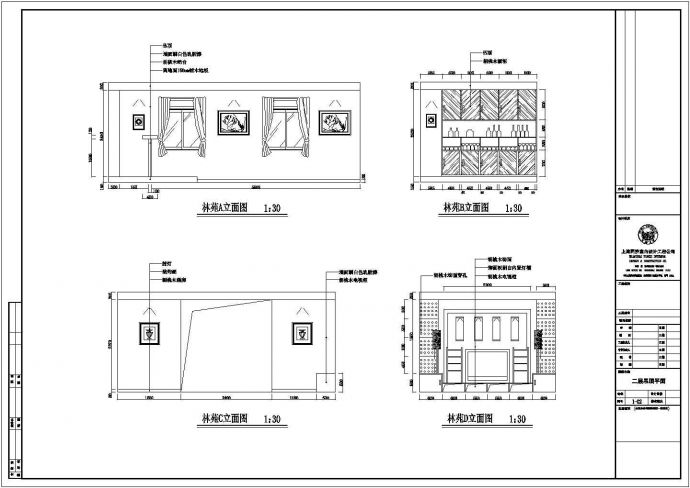 某地小区八种室内装修设计施工图（共18张）_图1