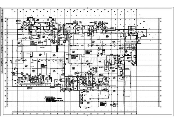 [安徽]地下车库通风及防排烟系统设计施工图（防火分区）-图一