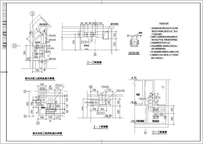 [北京]42440㎡高层综合建筑空调通风及防排烟系统设计施工图（采暖设计人防设计）_图1