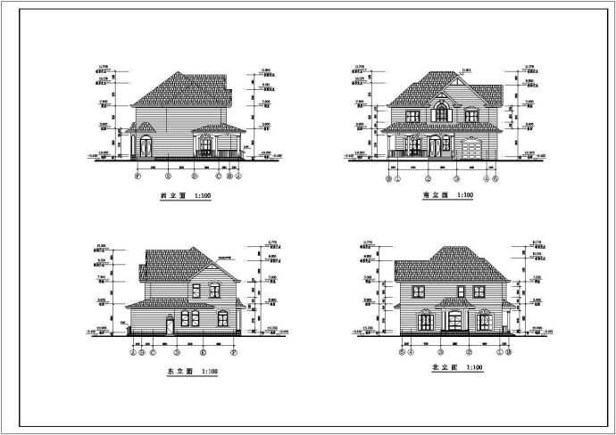 某地简欧风格二层实用新农村房屋建筑设计图_图1