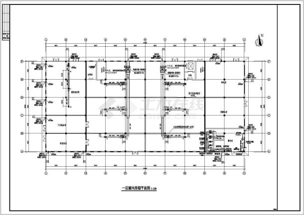 [安徽]三层制药单位仓库通风及防排烟系统设计施工图（含制冷机房设计）-图一