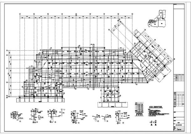 地上四层框架结构D区商业区结构施工图-图二