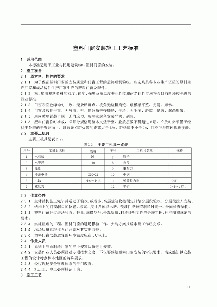 塑料门窗安装施工工艺标准-图一