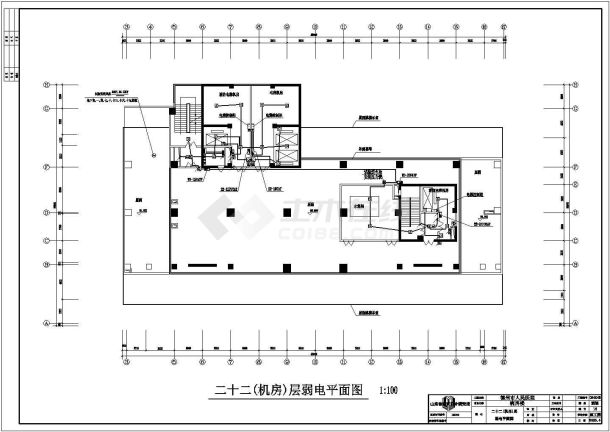 山东某43091㎡二十二层医院全套弱电施工图-图二