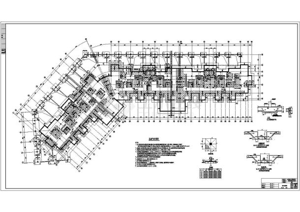 15层框架剪力墙结构安置区住宅楼结构施工图-图一