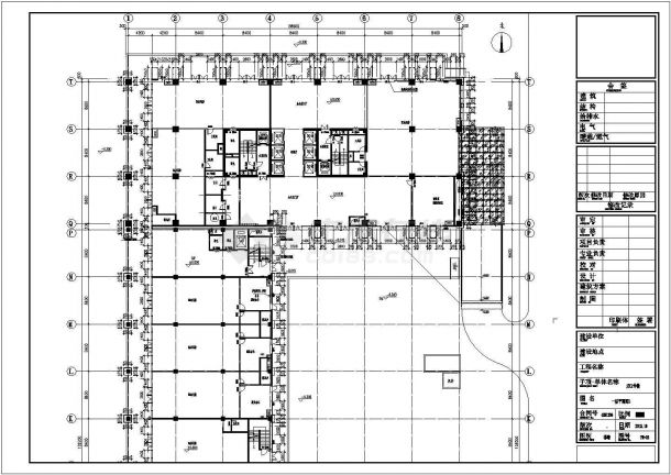 24层框架核心筒结构综合楼幕墙施工图（玻璃石材铝板幕墙铝板雨篷）-图二