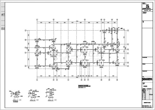 四层框架结构学校教学楼建筑结构全套图-图一