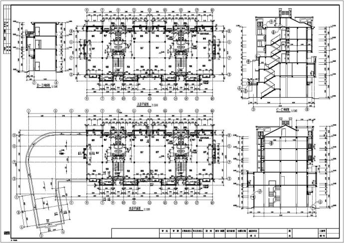 现代风格小高层住宅小区规划及单体建筑设计施工图（含效果图）_图1