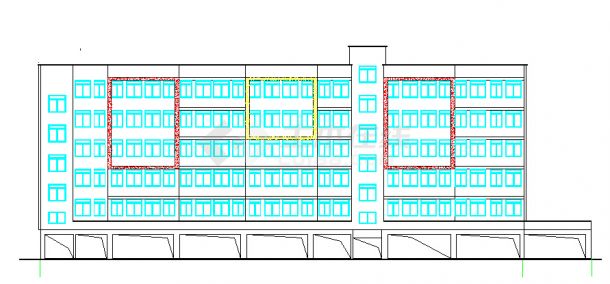 工业园区占地1112平底框结构宿舍楼建筑、结构全套施工图-图一