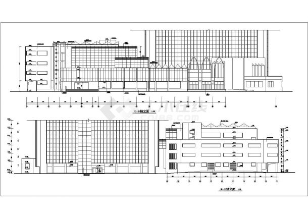 地上四层展览中心建筑施工图纸（全套）-图二