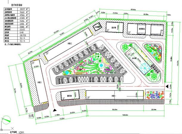 某地区小型停车场建筑设计图纸（含指标）-图一