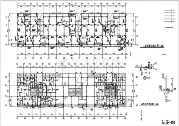 某地框架结构民房住房结构设计方案图纸-图二