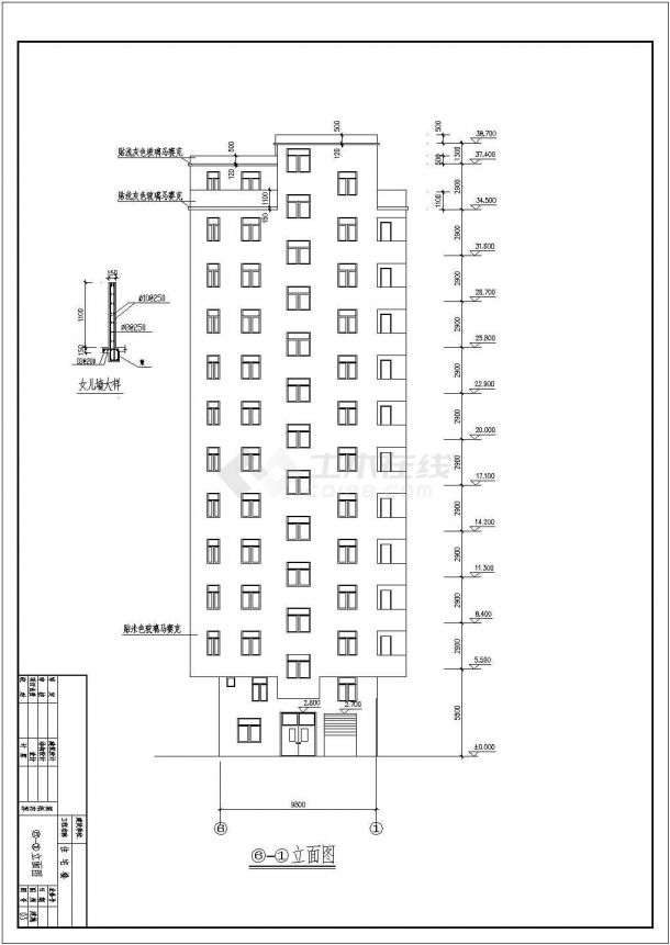 深圳某私人嗲航十三层框架结构出租房施工图纸（7度抗震）-图二