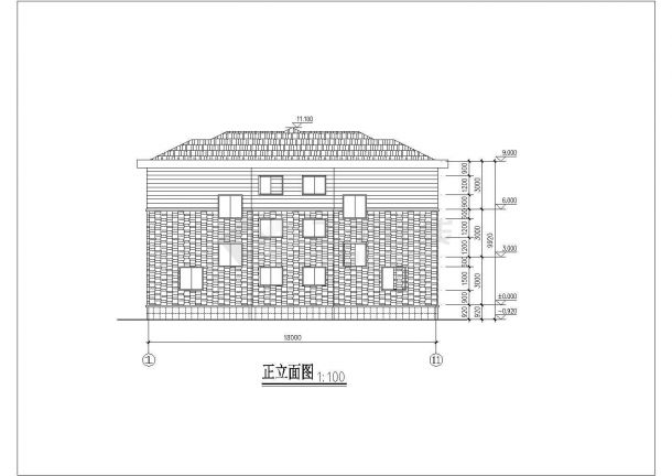 双拼长18.24米 宽10.68米农村自建房建筑设计图-图二