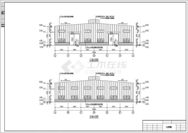 35米跨门刚结构家具公司厂房建筑结构施工图（LDA型电动单梁起重机）-图一