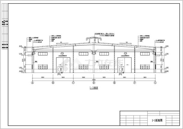 35米跨门刚结构家具公司厂房建筑结构施工图（LDA型电动单梁起重机）-图二