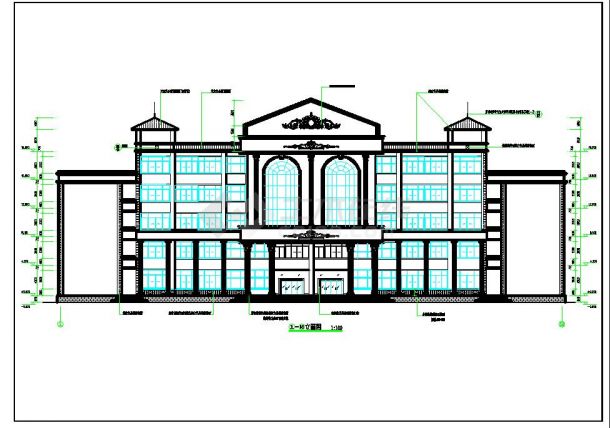 某地卫生学校实验楼建筑设计施工图纸-图二