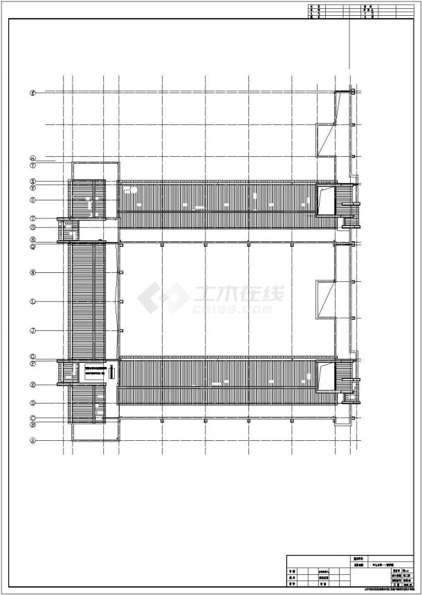 30班三层中心小学教学楼建筑结构全套图-图二