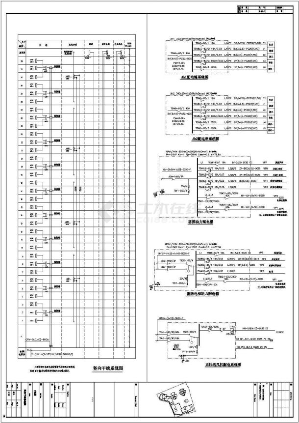 [乐山]33层居住建筑配电系统设计图纸-图一