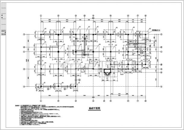 武义某地上五层框架办公楼施工图纸（24米*48米）-图二