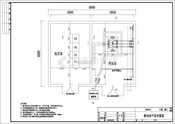 [广东]200-1600kVA常规变配电工程图集72张-图一