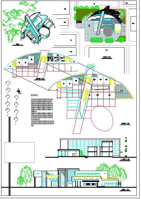 某地区大学生活动中心建筑设计方案图-图二
