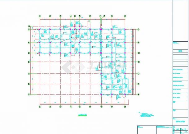 松江某三层框架结构研究所全套结构图纸-图二