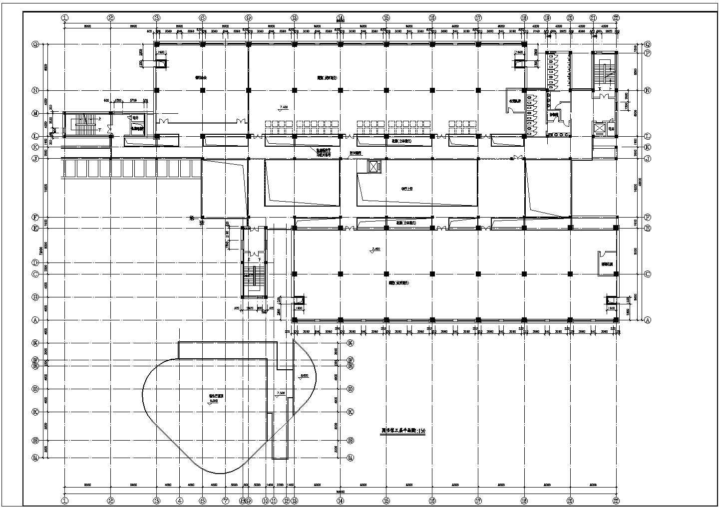 大学图书馆建筑设计方案图（共8张）