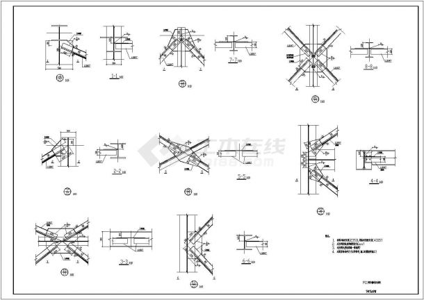 60米跨度管状输送机栈桥钢结构施工图-图二