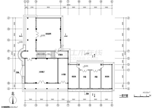 22477平方米殡仪馆全套建筑设计方案（共23张图）-图二
