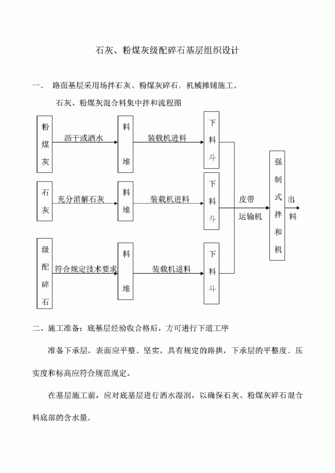 石灰、粉煤灰级配碎石基层组织设计_图1