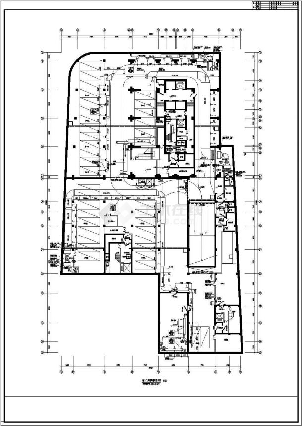 [上海]41000㎡二十四层公寓式商务楼空气调节系统设计施工图-图一