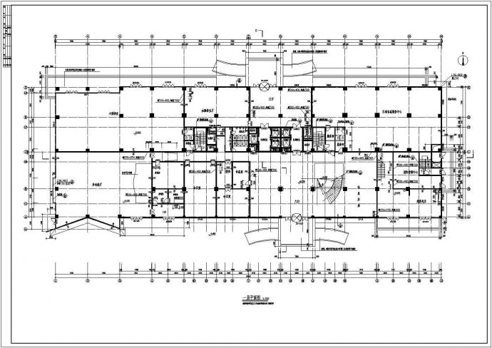 国内知名五星级酒店16层建筑平面图(户型详细)_图1