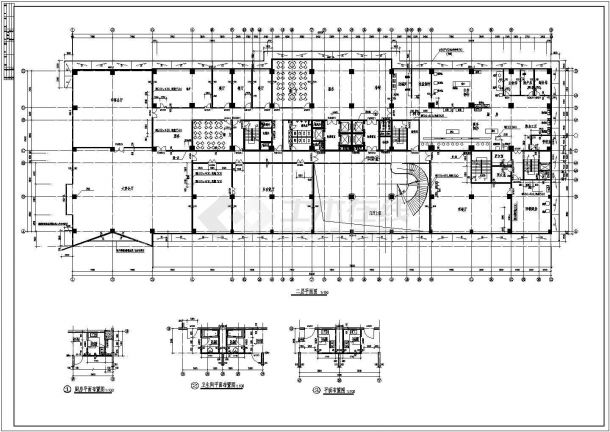 国内知名五星级酒店16层建筑平面图(户型详细)-图二