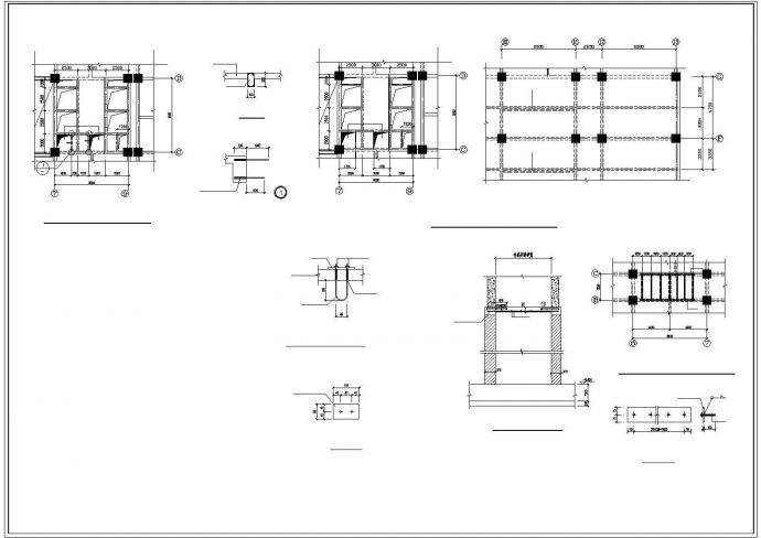 某三层商场改餐厅结构加固设计图_图1