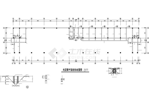 某地七层框架结构办公楼方案施工图-图二