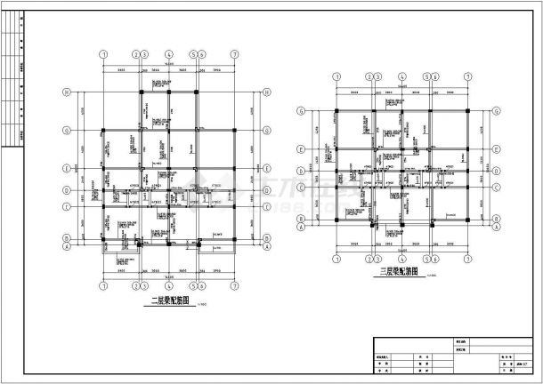 某三层框架结构楼房带阁楼全套施工图纸（含设计说明）-图一