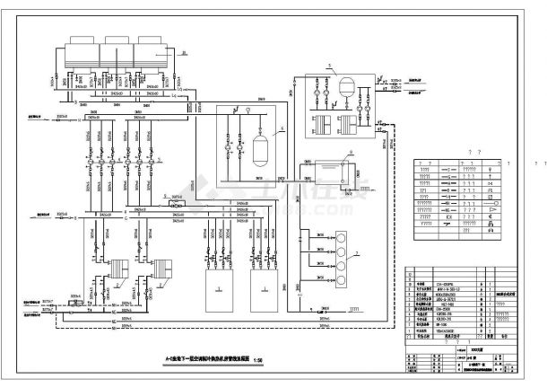 青岛15层综合建筑楼地板辐射采暖及中央空调系统-图二