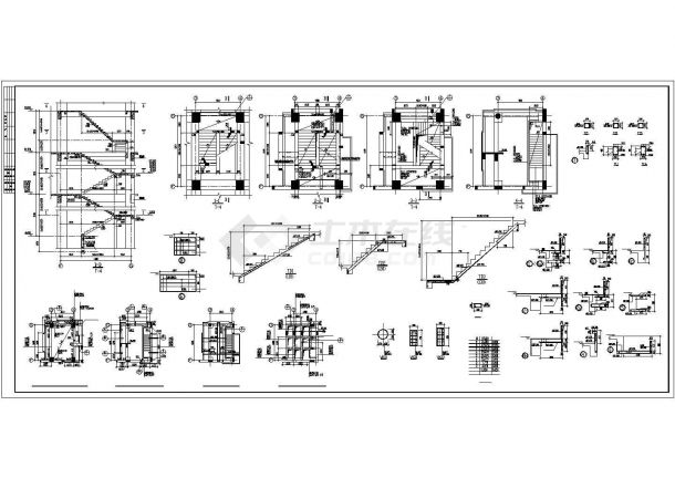 某大学框架结构教学楼结构设计图纸-图二