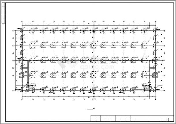 杭州某三层框架结构纺织有限公司厂房结构图纸-图二